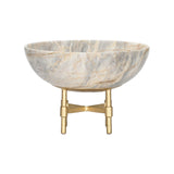 Century Marble Bowl Gold, Gray 370118 Chelsea House