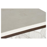 Banana Leaf Cabinet White/Cream, Silver 370123 Chelsea House