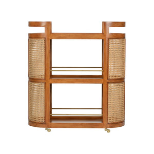 Berkshire Bar Cart Brown, Gold 370130 Chelsea House