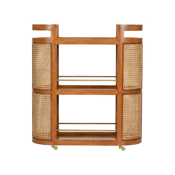 Berkshire Bar Cart Brown, Gold 370130 Chelsea House