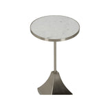 Essex Drinks Table Silver, White/Cream 370146 Chelsea House