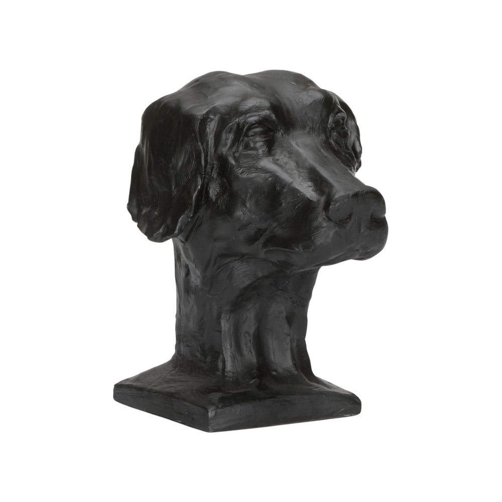 Chelsea House Dog Matte Black Accent Sculpture — Compact 7" Cast Composite Figurine For Shelves, Mantels, Decor 370154