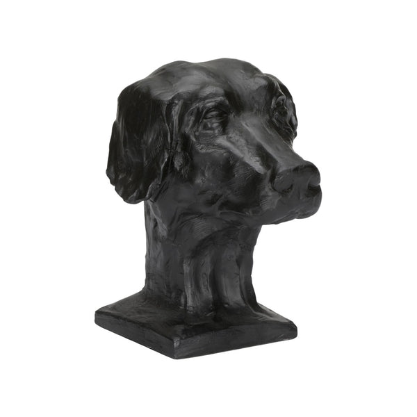 Chelsea House Dog Matte Black Accent Sculpture — Compact 7" Cast Composite Figurine For Shelves, Mantels, Decor 370154
