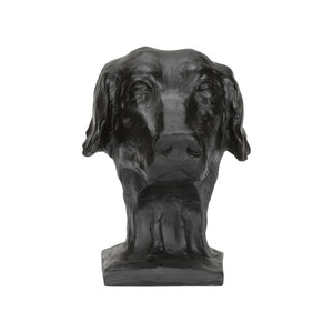 Chelsea House Dog Matte Black Accent Sculpture — Compact 7" Cast Composite Figurine For Shelves, Mantels, Decor 370154