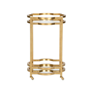 Quatrefoil Bar Cart Gold 370155 Chelsea House