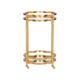 Quatrefoil Bar Cart Gold 370155 Chelsea House