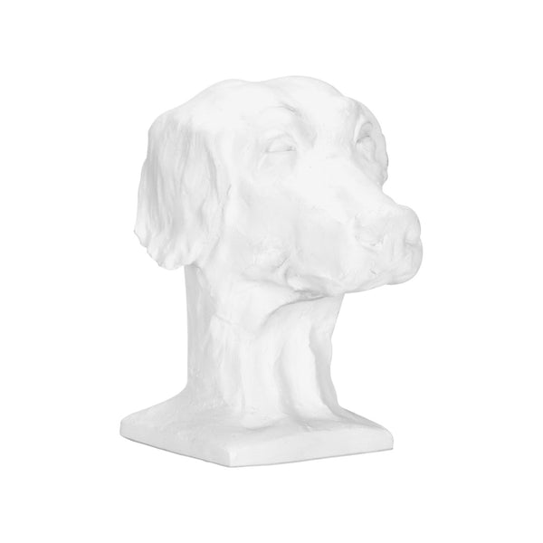 Chelsea House Dog White Matte Dog Accent Sculpture - Compact 7" Figurine For Shelves, Consoles, Gifts, Minimal Decor 370168