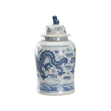 Song Dragon Jar Blue, White/Cream 370169 Chelsea House