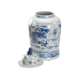 Song Dragon Jar Blue, White/Cream 370169 Chelsea House