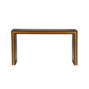Chelsea House Baldwin Console Mahogany With Antique Gold Leaf Trim — 60" Clean-Lined Entryway Table By Merida 370176