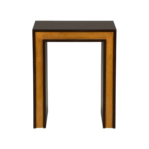 Chelsea House Baldwin Mahogany End Table With Antique Gold Leaf Accents — Jamie Merida Design, Compact Elegance 370178