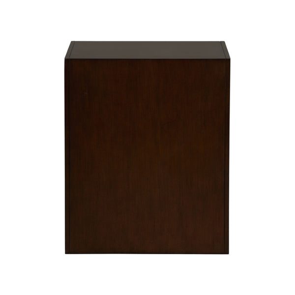 Chelsea House Baldwin Mahogany End Table With Antique Gold Leaf Accents — Jamie Merida Design, Compact Elegance 370178
