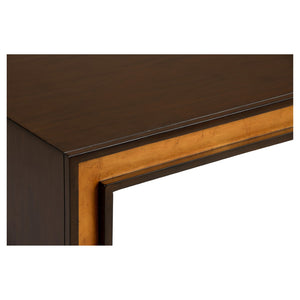 Chelsea House Baldwin Cocktail Table Mahogany By Jamie Merida — Transitional Solid Wood Table With Gold Leaf Accents, 48"W 370180