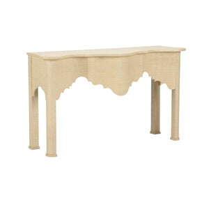 Chelsea House Kensington Raffia Console Table By Jamie Merida — George Ii Inspired Transitional Entryway Statement, 58"W 370182