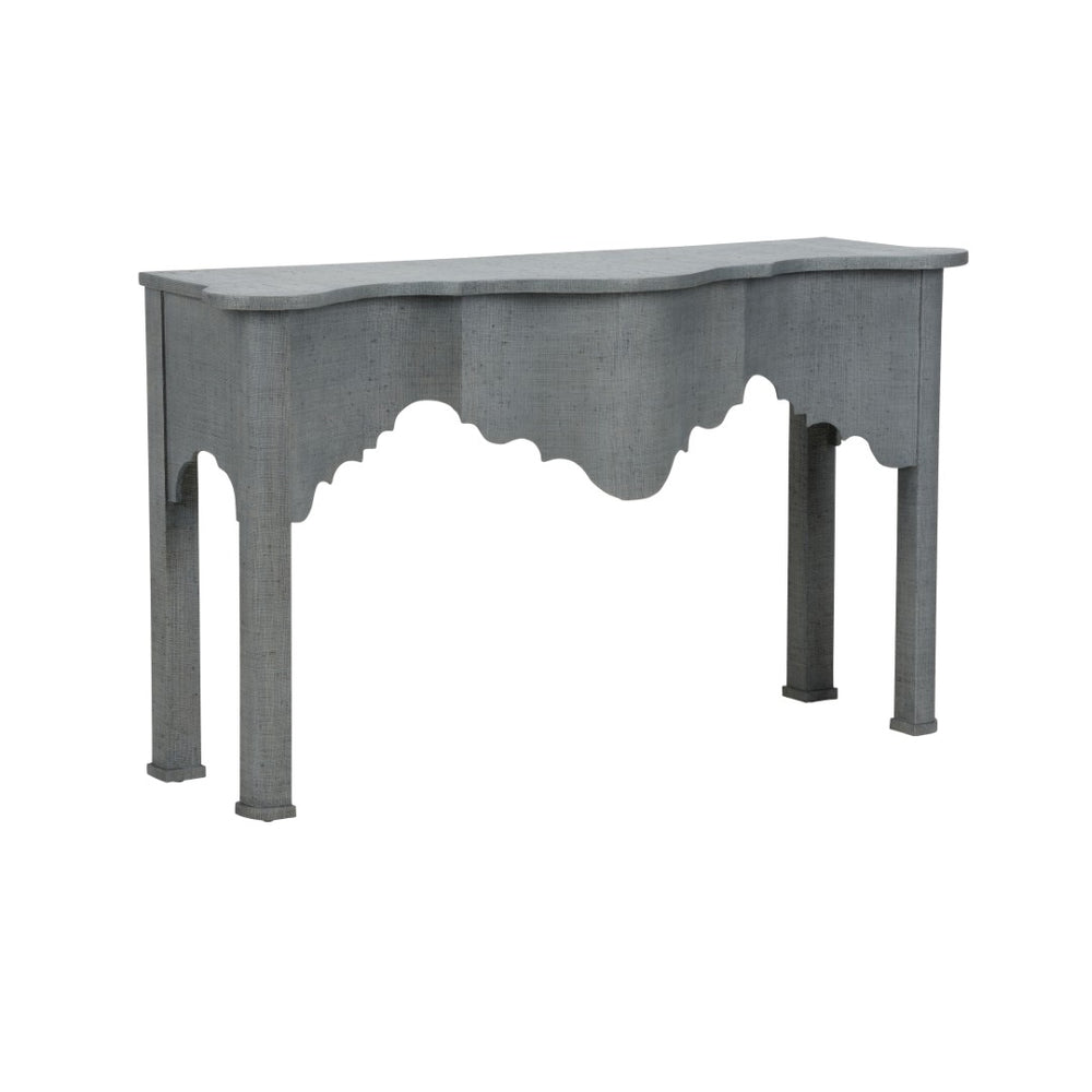 Chelsea House Kensington Raffia Console By Jamie Merida — Handwrapped George Ii Revival, Durable Textured Entry Table 370184