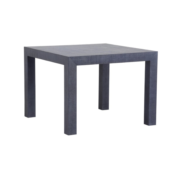 Chelsea House Sanibel Raffia Game Table In Bold Blue — Parsons-Style Coastal Texture, Durable, Easy-Clean Surface 370185