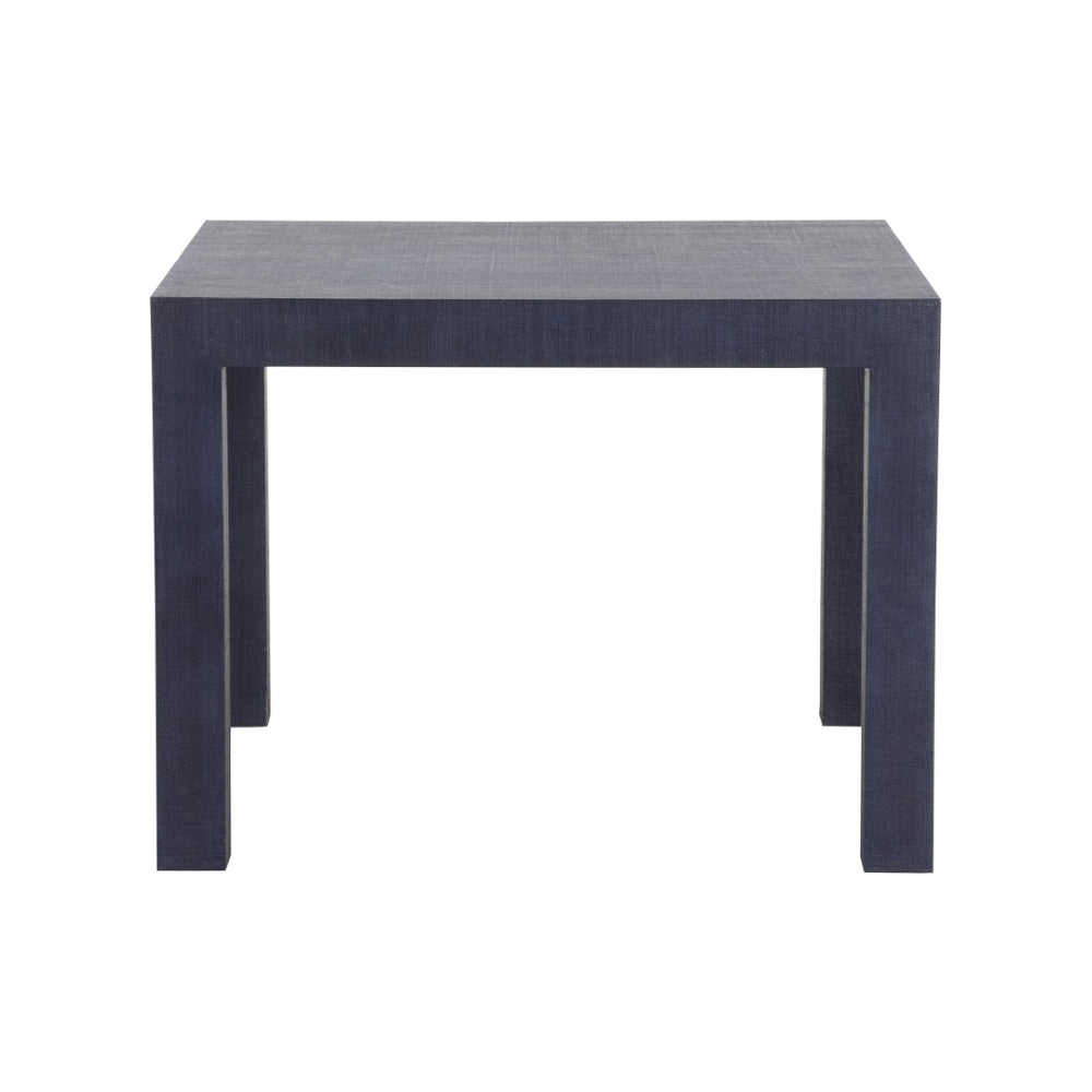Chelsea House Sanibel Raffia Game Table In Bold Blue — Parsons-Style Coastal Texture, Durable, Easy-Clean Surface 370185