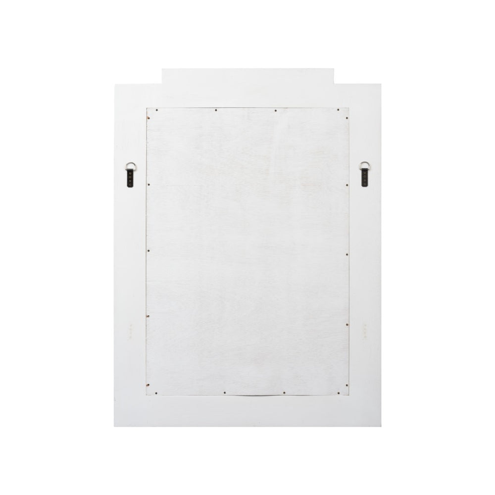 Chelsea House Yangon Mirror By Jamie Merida — Handcrafted White Raffia Wall Mirror 46"X34" For Coastal Modern DéCor 370187