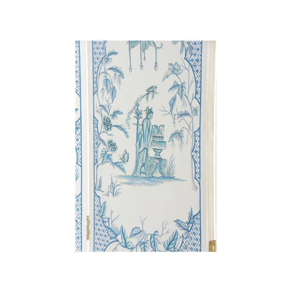 Chelsea House Gracious Raffia Chest In Blue-And-White Plaid By Jamie Merida — Coastal Chic Storage With Gold Leaf Pulls And 3 Drawers 370190