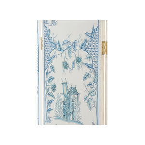 Chelsea House Gracious Raffia Chest In Blue-And-White Plaid By Jamie Merida — Coastal Chic Storage With Gold Leaf Pulls And 3 Drawers 370190