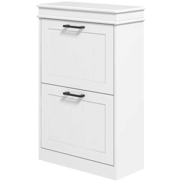 English Elm Slim Shaker Mdf Shoe Cabinet with Tilt Out Drawers for Entryway Hallway Storage T3971P465772