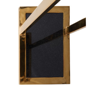 Chelsea House Maya Gold Pyrite Side Table — Polished Brass Frame, Sculptural Narrow Accent Table For Small Spaces 370260