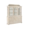 Chelsea House Lyford Whitewashed Bamboo Breakfront With Chinoiserie Interior, Fretwork & Adjustable Shelves 370265