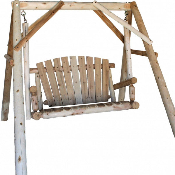 Homeroots 70" Natural Swing Chair  Wood 370274