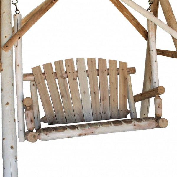 Homeroots 70" Natural Swing Chair  Wood 370274