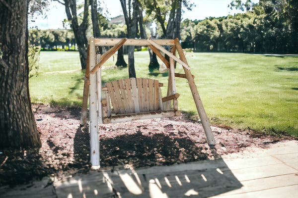 Homeroots 70" Natural Swing Chair  Wood 370274