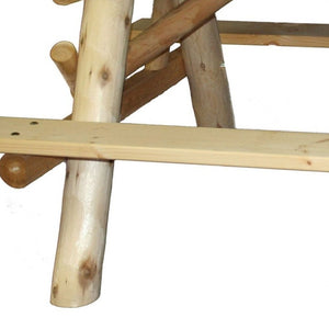 Homeroots 70" Natural Solid Wood Outdoor Picnic Table  Wood 370279