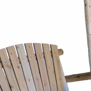 HomeRoots 48" Natural Wood Porch Swing – Rustic Cedar Design for Comfortable Outdoor Relaxation & Charm 370282