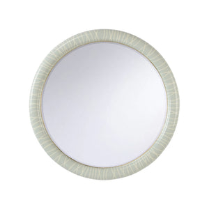 Chelsea House String Along Mirror By Shayla Copas — 45" Round Blue & White Painted Wood Frame, Large Statement Piece 370285