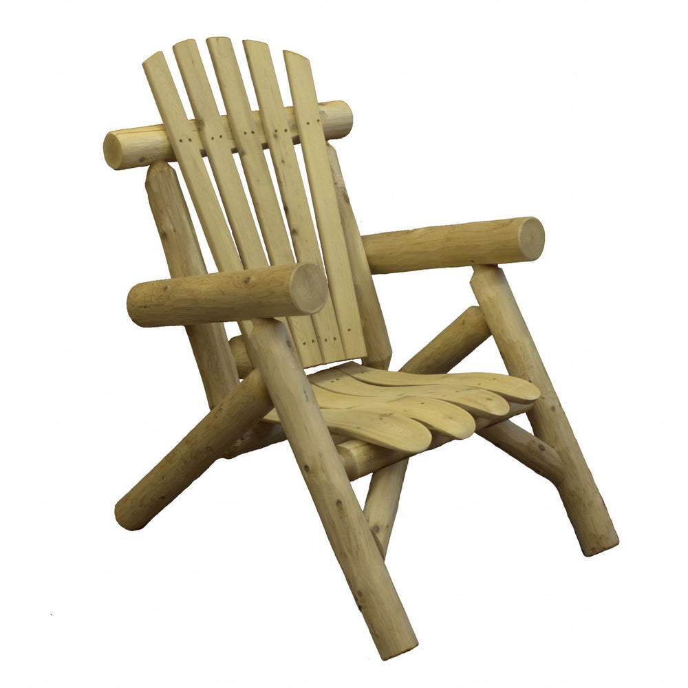 Homeroots 28" X 30" X 39"  Natural Wood Lounge Chair  Wood 370285