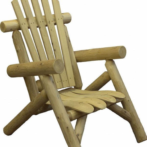 Homeroots 28" X 30" X 39"  Natural Wood Lounge Chair  Wood 370285