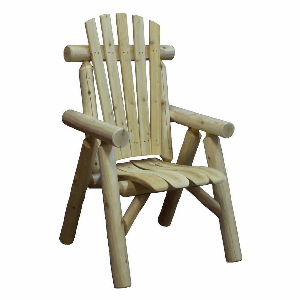 Homeroots 28" X 26" X 42" Natural Wood Dining Chair  Wood 370286