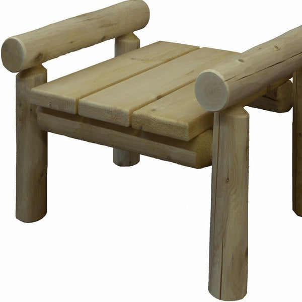 HomeRoots 28" Rustic Natural Wood Ottoman - Handcrafted Cedar & Pine for Stylish Seating & Versatile Use 370289