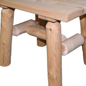 HomeRoots Rustic Handcrafted Wood End Table – Versatile Cedar & Pine Side Table for Cozy Living Spaces 370290