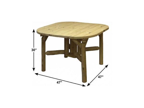 HomeRoots 47" Natural Square Solid Wood Outdoor Dining Table – Elegant, Durable, Perfect for Family Gatherings! 370293