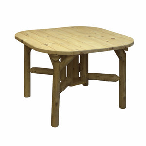 Homeroots 47" Natural Square Solid Wood Outdoor Dining Table  Wood 370293