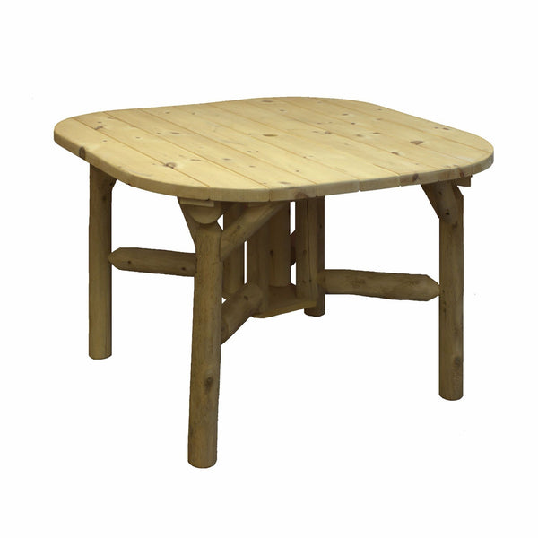 Homeroots 47" Natural Square Solid Wood Outdoor Dining Table  Wood 370293