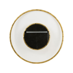 Chelsea House Hand Hammered Metal And Acrylic Mirror 46.5" Square – Artisan Gold Frame, Double-Frame Depth, Modern Glam Focal Piece 370294