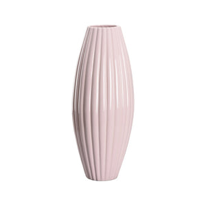 Chelsea House Aubrey Tall Pink Ceramic Vase With Scalloped Rim — Elizabeth Wicker Sculptural Decor For Florals 370305