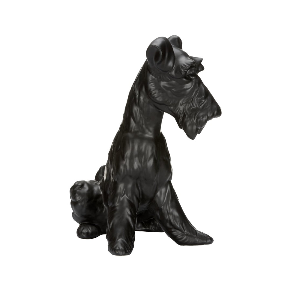 Chelsea House Henry Matte Black Dog Statue — Petite Ceramic Home Accent, Minimalist Silhouette For Shelves & Gifts 370312