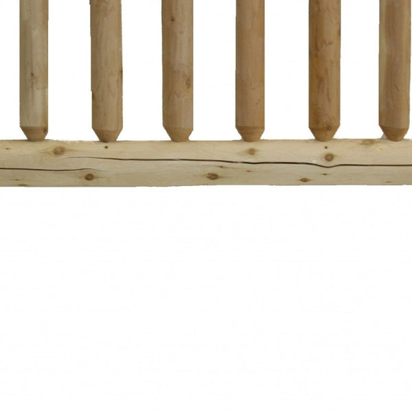 HomeRoots Natural Cedar Log Twin Headboard – Rustic Charm, Durable Design, Perfect Fit for Cozy Bedrooms! 370312