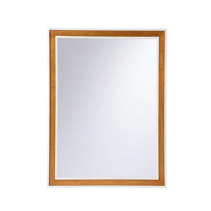 Chelsea House Baldwin Mirror White — 48"X36" Transitional Designer Wall Mirror By Jamie Merida With Gold Accents And Slim Profile 370321