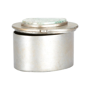 Chelsea House Caribbean Gold Jewelry Box Oval With Multi-Color Stones, Filigree Metal Keepsake Box For Rings 370335