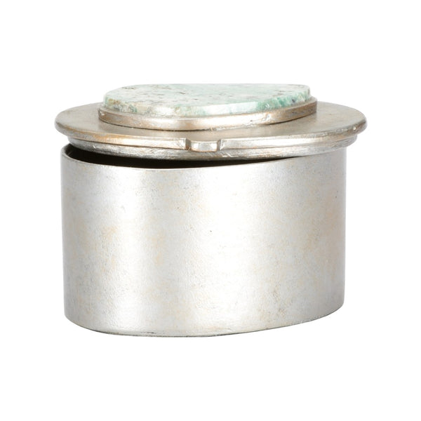 Chelsea House Caribbean Gold Jewelry Box Oval With Multi-Color Stones, Filigree Metal Keepsake Box For Rings 370335