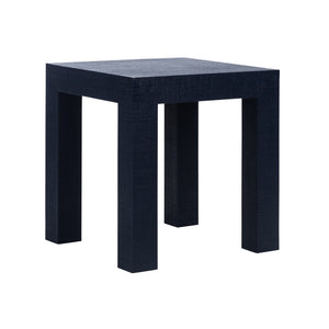 Chelsea House Sanibel Black Raffia Side Table By Jamie Merida — 24" Parsons Accent End Table, Textured Handcrafted Look 370342