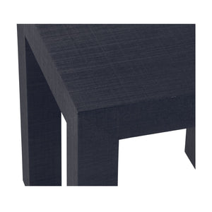 Chelsea House Sanibel Black Raffia Side Table By Jamie Merida — 24" Parsons Accent End Table, Textured Handcrafted Look 370342